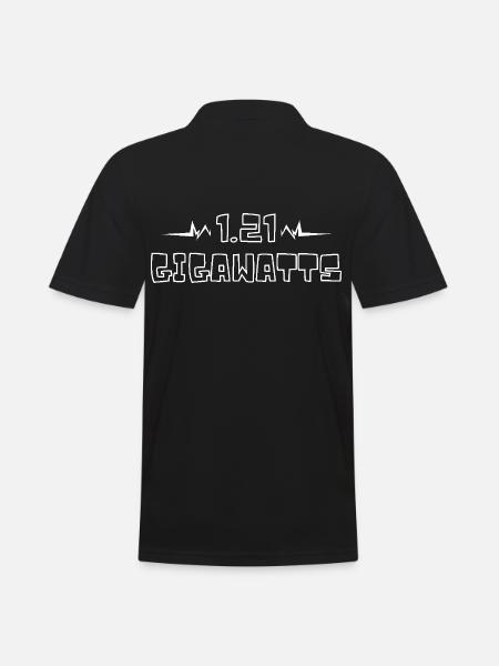 1,21 gigawatts. Retour vers le futur. Machine à remonter le temps - Polo Homme - noir