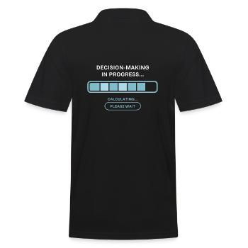 Ladebalken Design für Unentschlossene - Männer Poloshirt - Schwarz - Hinten - Kai (181cm)