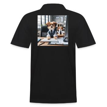 Chiens Cosplay Professionnel - Polo Homme - noir - Dos - Kai (181cm)