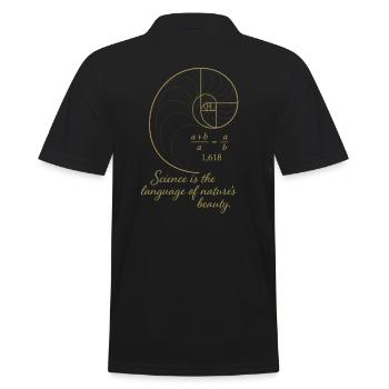 Golden Ratio - Männer Poloshirt - Schwarz - Hinten - Kai (181cm)