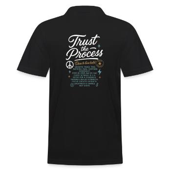 Trust_the_Process - Men's Polo Shirt - black - Back - Kai (181cm)