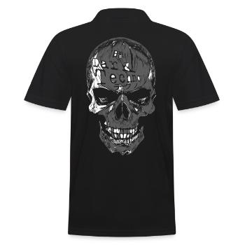 Dark Techno: Der Beat des Abgrunds - Männer Poloshirt - Schwarz - Hinten - Kai (181cm)