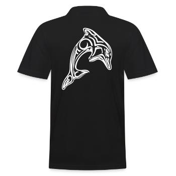 Dolphin - Men's Polo Shirt - black - Back - Kai (181cm)