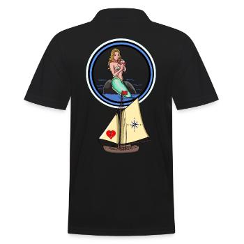 Maritime Seaman Mermaid Mermaid Voilier Ahoy - Polo Homme - noir - Dos - Kai (181cm)