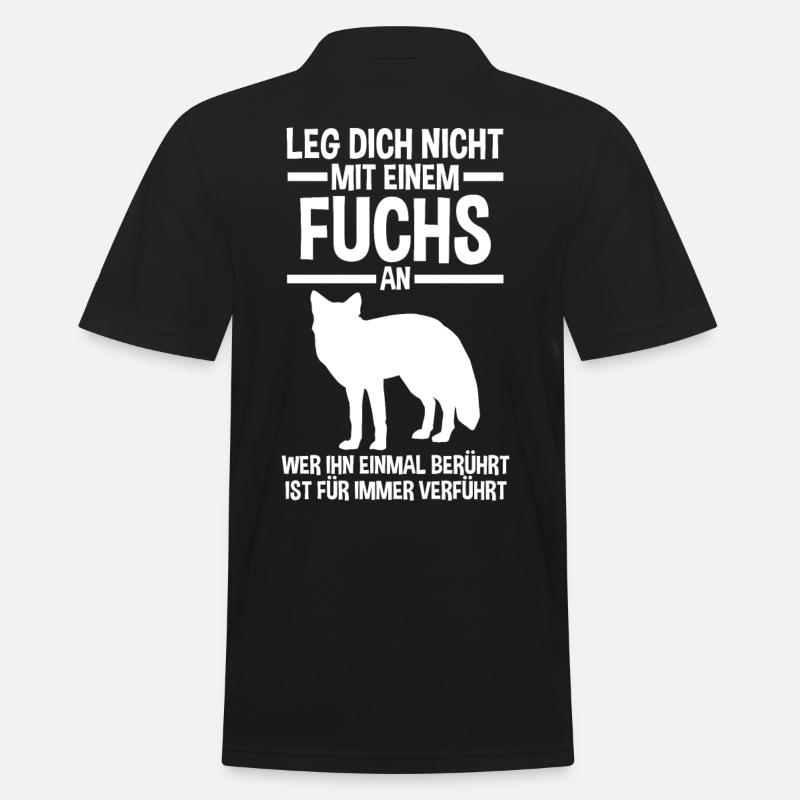 Fuchs - Männer Poloshirt - Schwarz