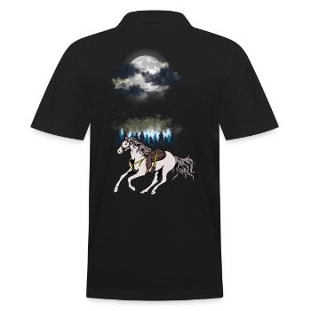 Cheval de l’Ouest sauvage Western Chevaux Cheval Gaule Nature - Polo Homme - noir - Dos - Kai (181cm)