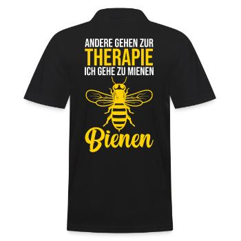 Bienen Therapie Honig Bienenzucht Imkern Imker - Männer Poloshirt - Schwarz - Hinten - Kai (181cm)