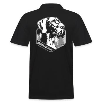 Deutsch Kurzhaar Jagdhunde Portait Hund Wilsigns - Männer Poloshirt - Schwarz - Hinten - Kai (181cm)