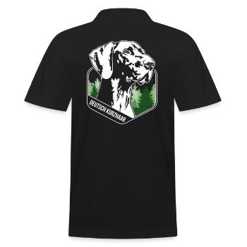 Deutsch Kurzhaar Jagdhunde Portait Hund Wilsigns - Männer Poloshirt - Schwarz - Hinten - Kai (181cm)