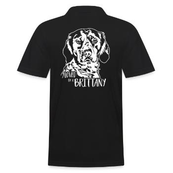Adoré par un Epagneul breton breton Chiens Wilsigns - Polo Homme - noir - Dos - Kai (181cm)