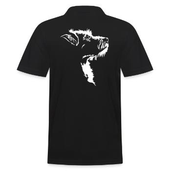 Jack Russell Terrier Dogs Silhouette Wilsigns - Men's Polo Shirt - black - Back - Kai (181cm)