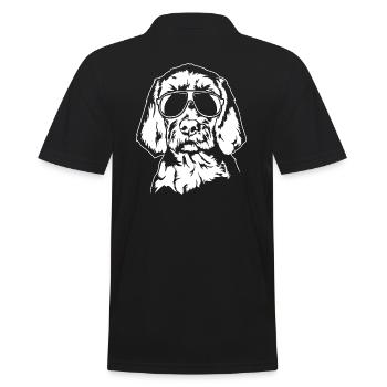 Wirehaired Vizsla Cool Funny Dog Vischel Wilsigns - Men's Polo Shirt - black - Back - Kai (181cm)