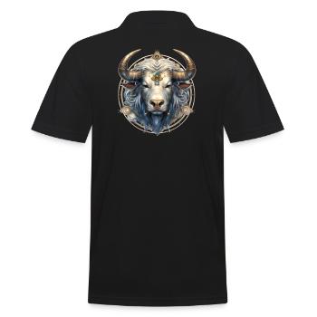 astro Horoscope d’anniversaire signe du zodiaque Taureau - Polo Homme - noir - Dos - Kai (181cm)