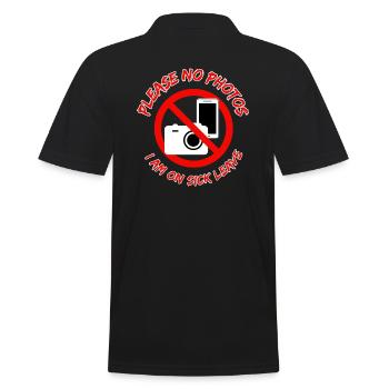 Please no photos - I'm on sick leave - Men's Polo Shirt - black - Back - Kai (181cm)