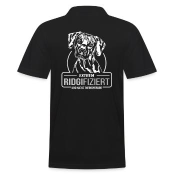 RIDGIFIZIERT Rhodesian Ridgeback Hunde Wilsigns - Männer Poloshirt - Schwarz - Hinten - Kai (181cm)