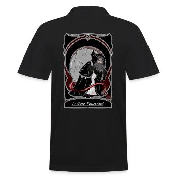 Pater Fouettard - Folklore Elsass (Frankreich) - Männer Poloshirt - Schwarz - Hinten - Kai (181cm)
