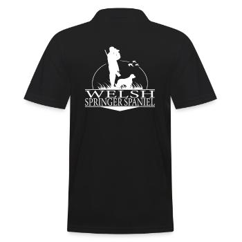 WELSH SPRINGER SPANIEL Hunting Dogs Hunter Wilsigns - Men's Polo Shirt - black - Back - Kai (181cm)