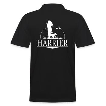 HARRIER Hunting Dogs Hunter Hunting Wilsigns - Men's Polo Shirt - black - Back - Kai (181cm)