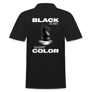 échecs, le noir est ma couleur heureuse juneteenth - Polo Homme - noir - Dos - Kai (181cm)
