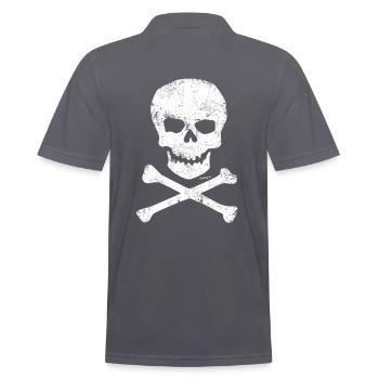 Skulls and bones - Men's Polo Shirt - charcoal grey - Back - Nico (186cm)