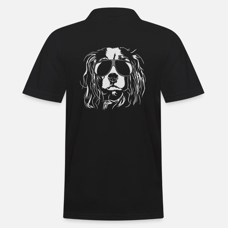 CAVALIER KING CHARLES SPANIEL cool - Männer Poloshirt - Schwarz