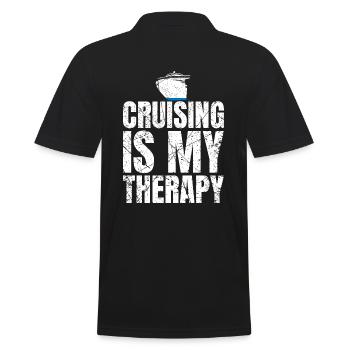 Cruising Is My Therapy Cruise9 - Men's Polo Shirt - black - Back - Kai (181cm)