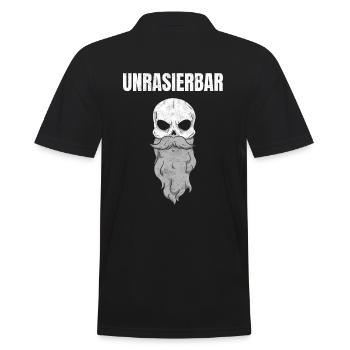 Unrasierbar Bärtig Bartträger - Männer Poloshirt - Schwarz - Hinten - Kai (181cm)