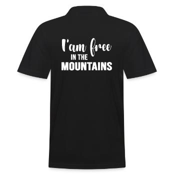 Klettern Bergsteiger free alpinist Bergsteigen - Männer Poloshirt - Schwarz - Hinten - Kai (181cm)