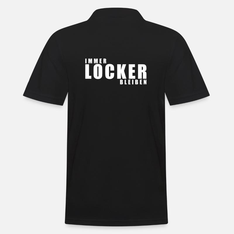 Immer locker bleiben - Männer Poloshirt - Schwarz