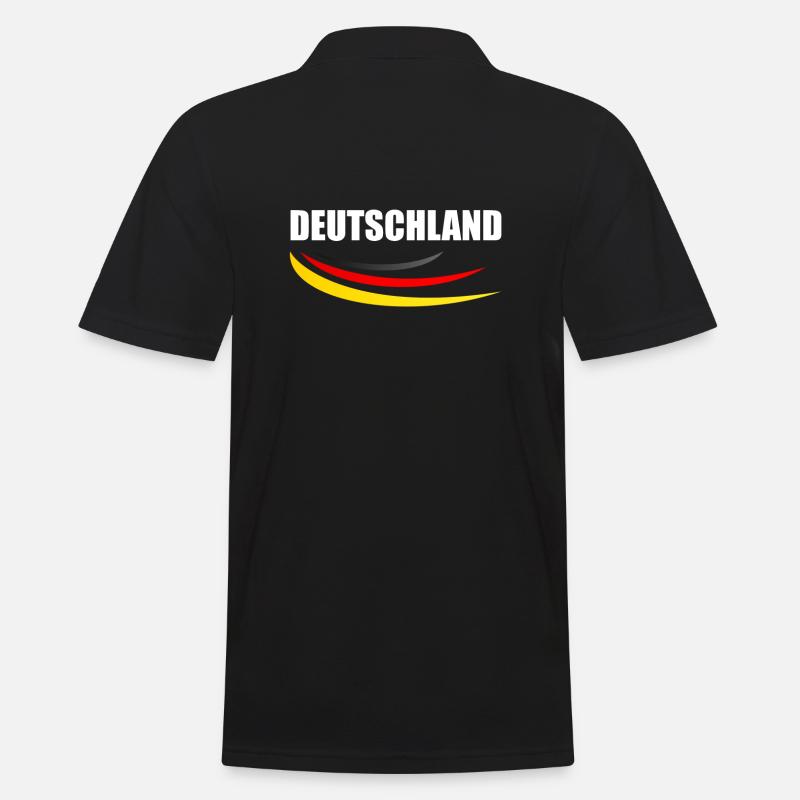 Deutschland - Männer Poloshirt - Schwarz