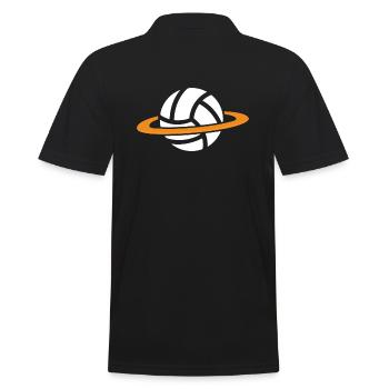 handball handballspieler handball-galaxy - Männer Poloshirt - Schwarz - Hinten - Kai (181cm)