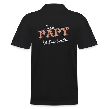 Super papy - Polo Homme - noir - Dos - Kai (181cm)
