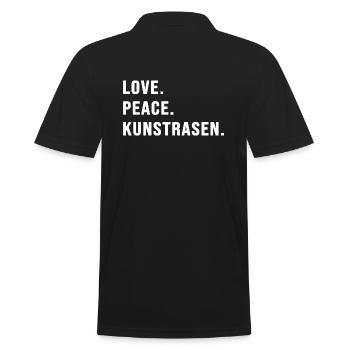Feldhockey Hockey-love-peace-kunstrasen - Männer Poloshirt - Schwarz - Hinten - Kai (181cm)