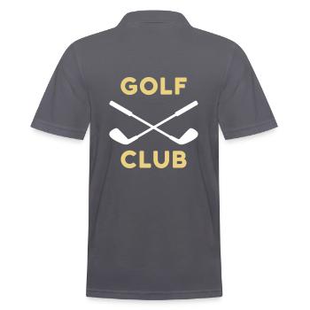 Golf club (crossed golf clubs) - Men's Polo Shirt - charcoal grey - Back - Nico (186cm)
