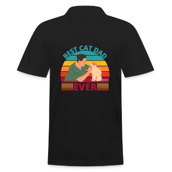 Best Cat Dad Ever - cadeau pour les amoureux des chats - Polo Homme - noir - Dos - Kai (181cm)