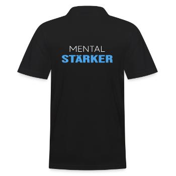 Eisbader-Motivation "mental stärker" Eisbad Kneipp - Männer Poloshirt - Schwarz - Hinten - Kai (181cm)