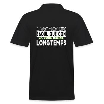 Alcool humour - Polo Homme - noir - Dos - Kai (181cm)