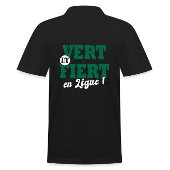 verts stéphanois supporer football Saint étienne - Polo Homme - noir - Dos - Kai (181cm)