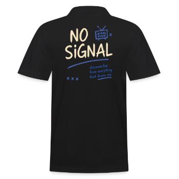 Pas de signal – Vibrations déconnectées - Polo Homme - noir - Dos - Kai (181cm)