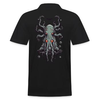 Monstre visqueux, créature mignonne de la nuit - Polo Homme - noir - Dos - Kai (181cm)