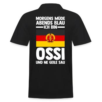 Ostdeutschland Ossi Deutschland DDR - Männer Poloshirt - Schwarz - Hinten - Kai (181cm)