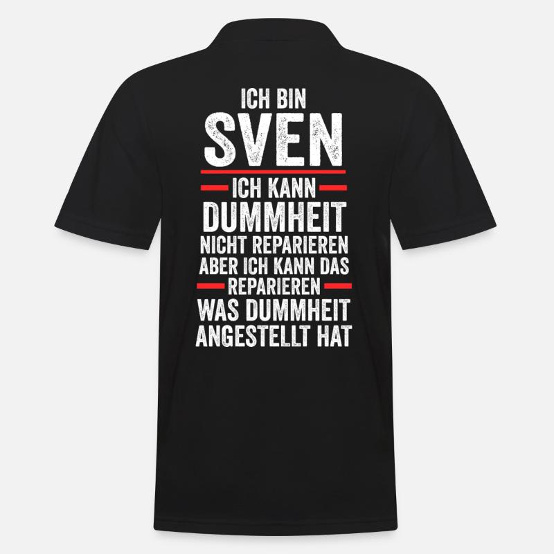 Sven - Männer Poloshirt - Schwarz