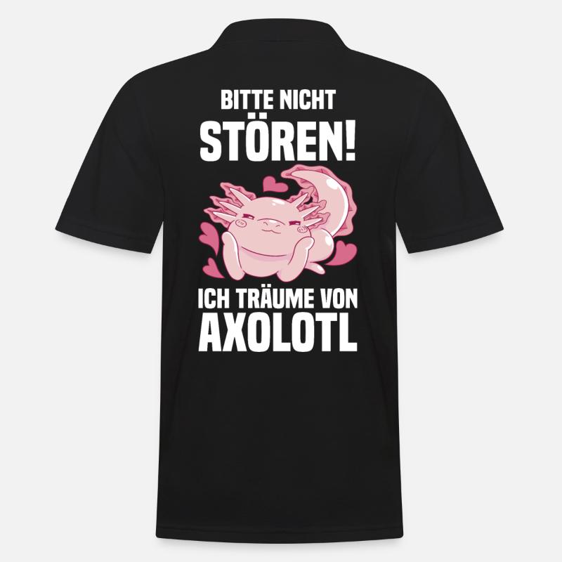 Axolotl - Männer Poloshirt - Schwarz