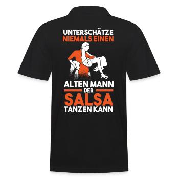 Salsa Tanz Tänzer - Männer Poloshirt - Schwarz - Hinten - Kai (181cm)