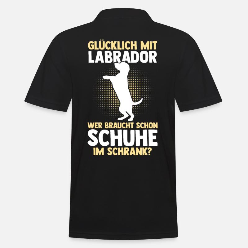 Hund Labrador - Männer Poloshirt - Schwarz