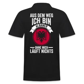 Albanien Albanisch Albaner Geschenk - Männer Poloshirt - Schwarz - Hinten - Kai (181cm)