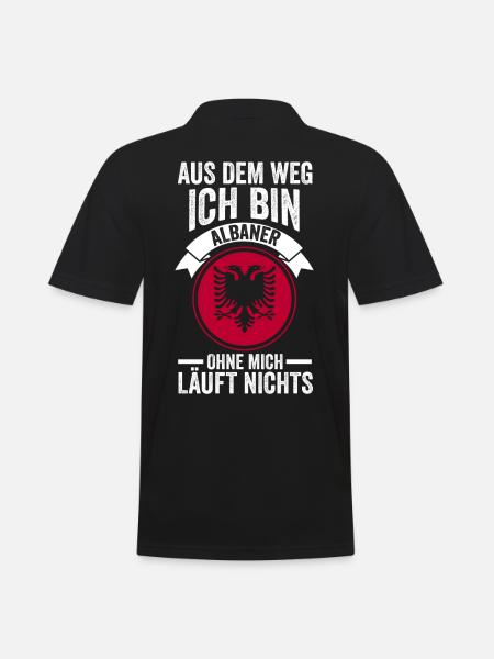 Albanien Albanisch Albaner Geschenk - Männer Poloshirt - Schwarz