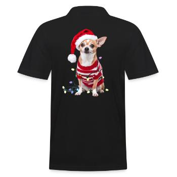 Chihuahua Weihnachten Weihnachtspullover Hund süß - Männer Poloshirt - Schwarz - Hinten - Kai (181cm)