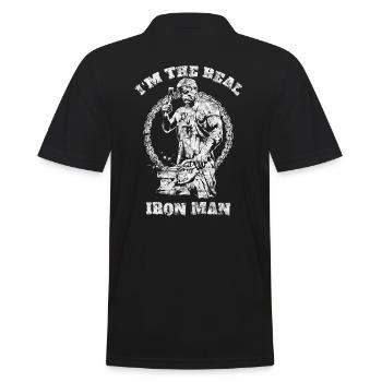 Je suis le vrai forgeron Iron Man - Polo Homme - noir - Dos - Kai (181cm)
