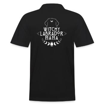 Witchy Labrador Mama Hunde Hexe Hexen - Männer Poloshirt - Schwarz - Hinten - Kai (181cm)